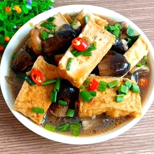 Nấm Lộc Nhung Kho Đậu Hũ